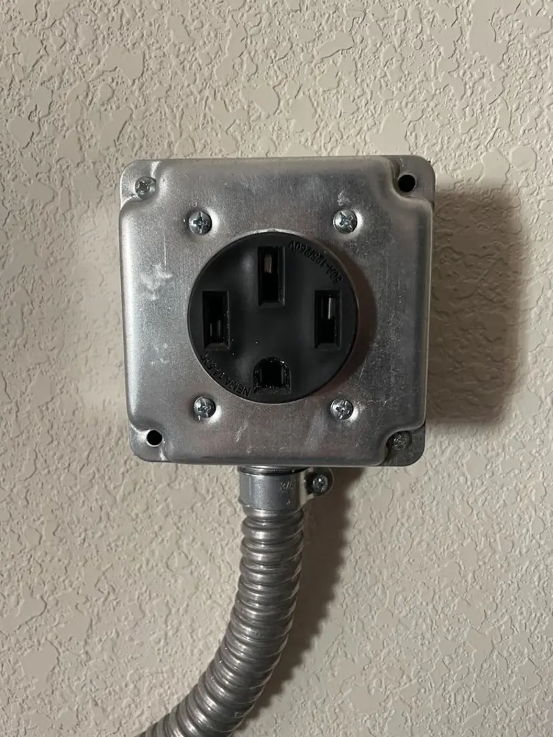 NEMA 14-50 outlet installed for Smart Home Electrical in Shenandoah